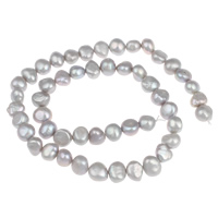 Baroque Cultured Freshwater Pearl Beads, grey, 8-9mm Approx 0.8mm Approx 14.5 Inch 