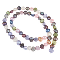 Baroque Cultured Freshwater Pearl Beads, mixed colors, 5-6mm Approx 0.8mm Approx 15 Inch 