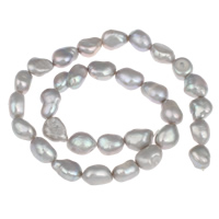 Baroque Cultured Freshwater Pearl Beads, Keshi, grey, 10-11mm Approx 0.8mm Approx 14.5 Inch 