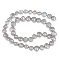 Baroque Cultured Freshwater Pearl Beads, grey, 7-8mm Approx 0.8mm Approx 14.5 Inch 