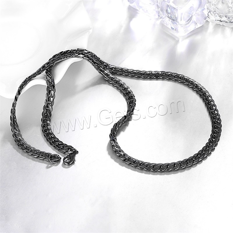 Newegg® Schmuck Halskette, Messing, plattiert, unterschiedliche Länge der Wahl & Twist oval & für den Menschen, keine, 6mm, verkauft von Strang