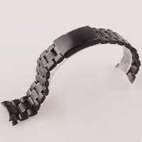 Correa de reloj de acero inoxidable, iónico negro, diverso tamaño para la opción, Vendido por Sarta