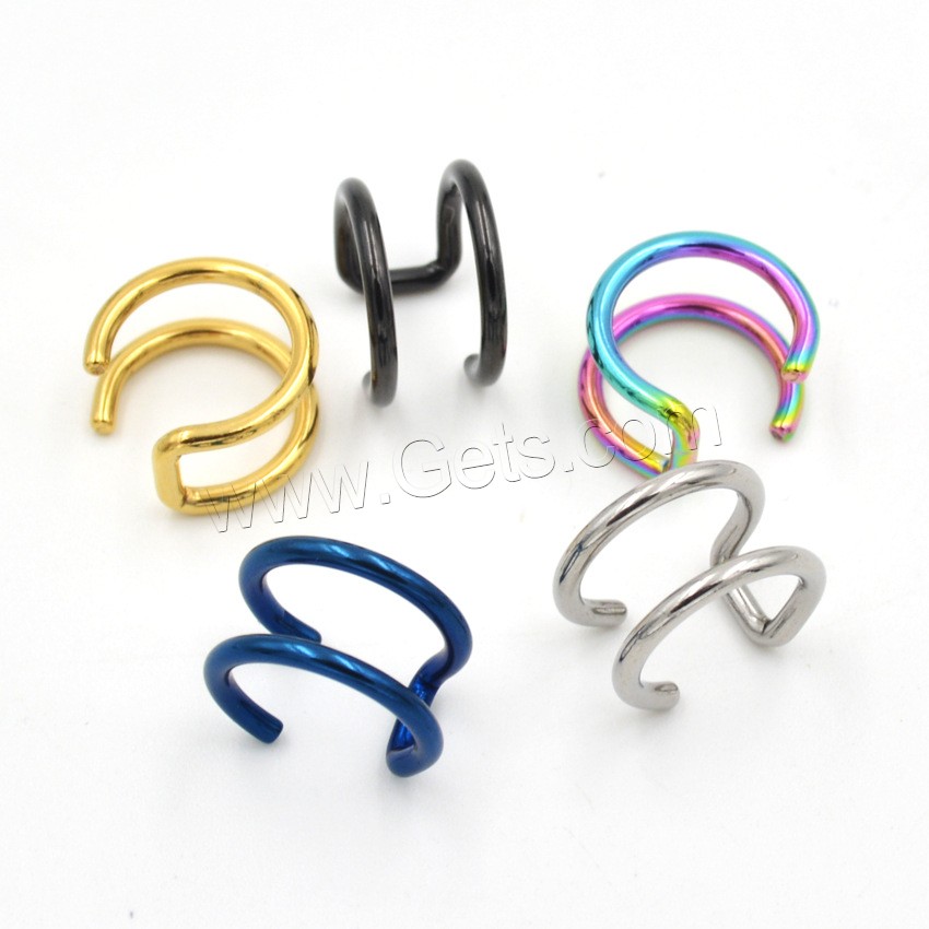 Stainless Steel Circular Barbell, plated, different size for choice, more colors for choice, 8x3x1.20mm, Sold By PC