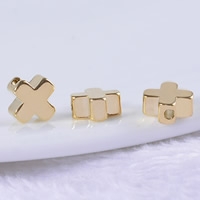 Brass Jewelry Beads, Letter X, 24K gold plated, lead & cadmium free Approx 1mm 
