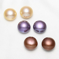 Half Drilled Cultured Freshwater Pearl Beads, Baroque 10-11mm Approx 1mm 