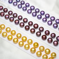Half Drilled Cultured Freshwater Pearl Beads, Baroque 12-13mm Approx 1mm 