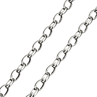 Stainless Steel Oval Chain, 316 Stainless Steel, original color 