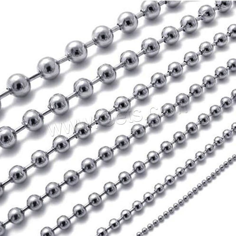 Stainless Steel Chain Jewelry, round link chain & different size for choice, original color, Sold By m