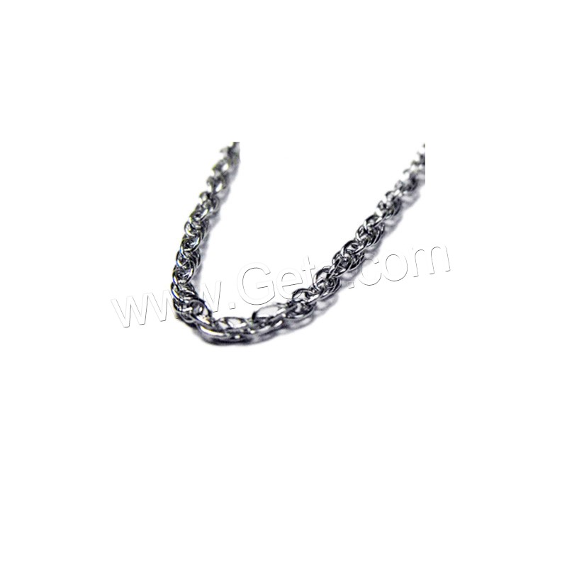 Stainless Steel Rope Chain, different size for choice, original color, Sold By m