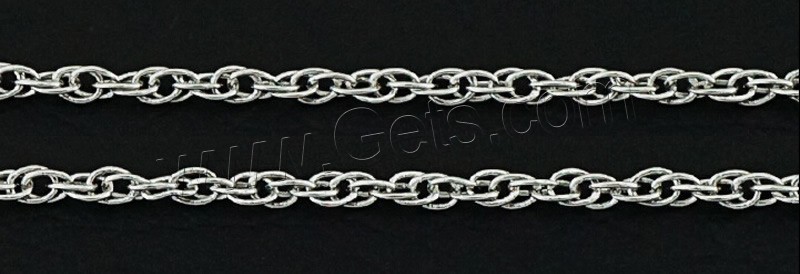 Rope Chain en acier inoxydable, normes différentes pour le choix & chaîne de corde, couleur originale, Vendu par m