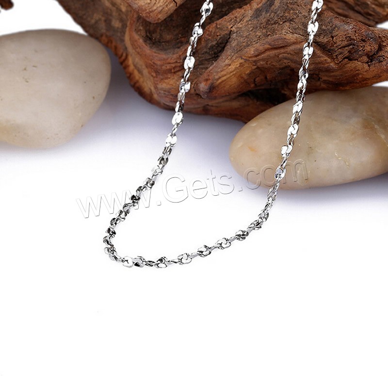 Stainless Steel Chain Jewelry, different size for choice & serpentine chain, original color, Sold By m