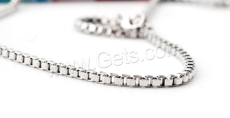Stainless Steel Box Chain, different size for choice, original color, Sold By m