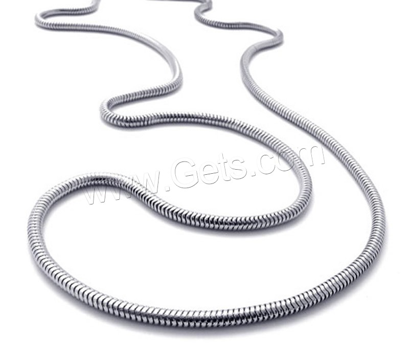 Chaîne de serpent en acier inoxydable, normes différentes pour le choix & chaîne serpent, couleur originale, Vendu par m