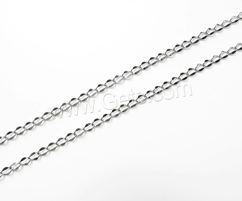 Stainless Steel Chain Jewelry, different size for choice, original color, Sold By m