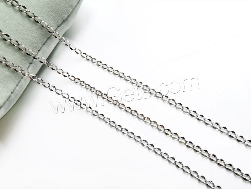 Stainless Steel Chain Jewelry, different size for choice, original color, Sold By m