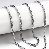 Stainless Steel Box Chain, original color, 3mm 