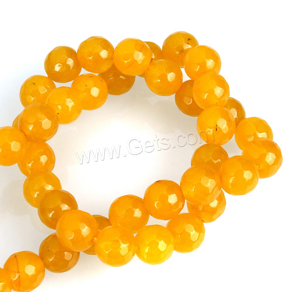 Dyed Jade Beads, Round, different size for choice & faceted, more colors for choice, Hole:Approx 1mm, Sold By Strand
