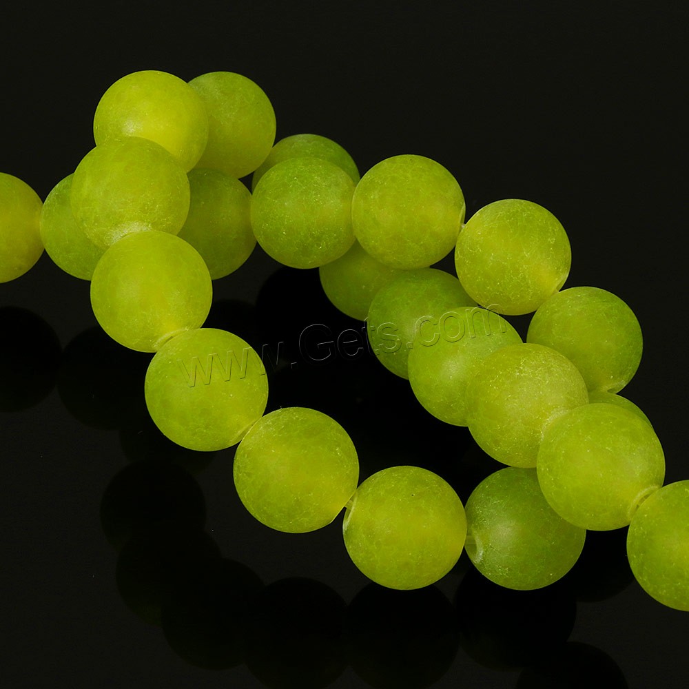Gefärbte Jade Perlen, rund, verschiedene Größen vorhanden, keine, Länge:ca. 15 ZollInch, verkauft von Strang