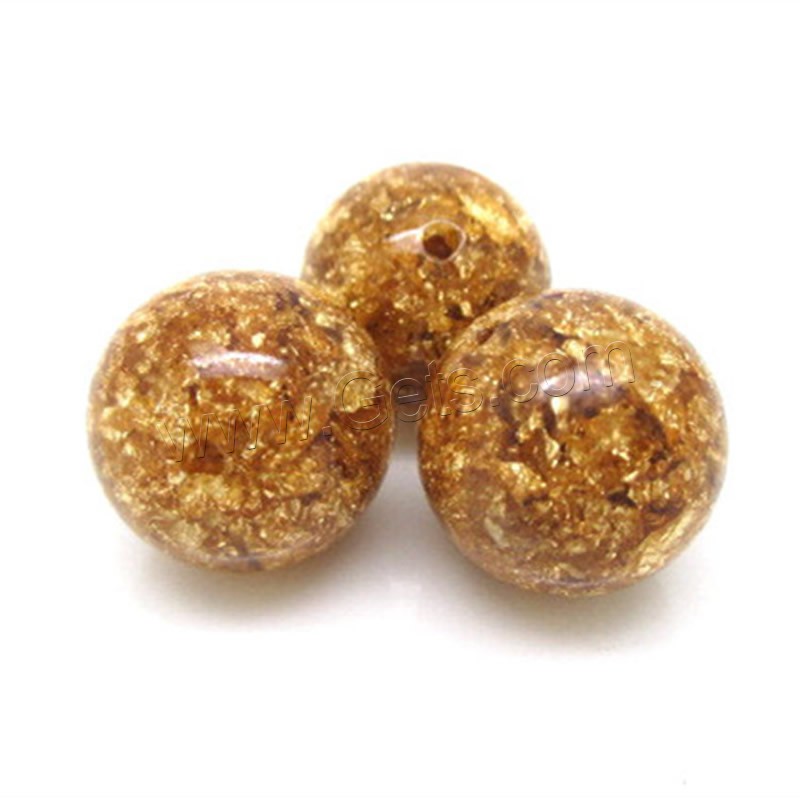 Imitation Amber Resin Beads, Round, different size for choice, Hole:Approx 1-2mm, Sold By PC