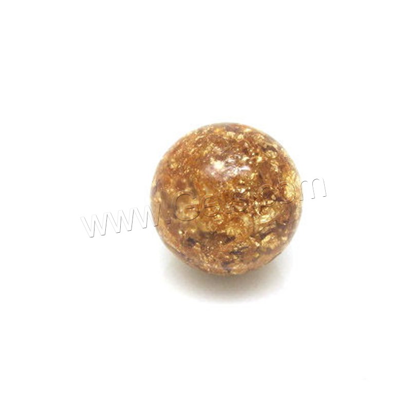 Imitation Amber Resin Beads, Round, different size for choice, Hole:Approx 1-2mm, Sold By PC