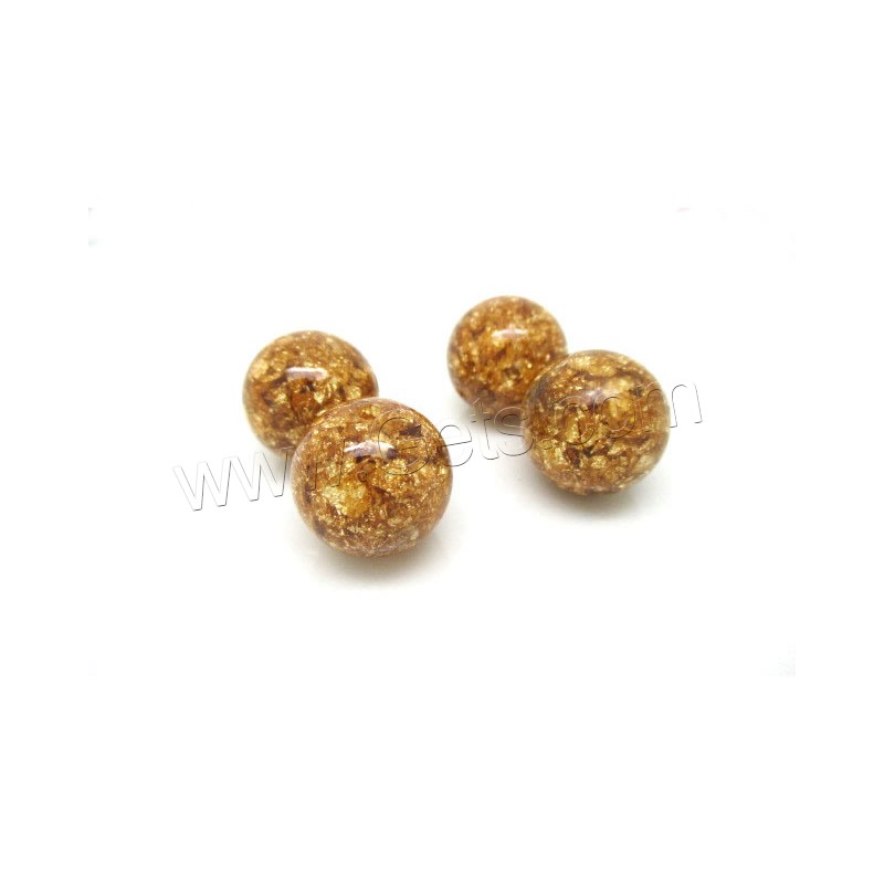 Perles d'imitation de résine ambre, Rond, imitation d'ambre & normes différentes pour le choix, Trou:Environ 1-2mm, Vendu par PC
