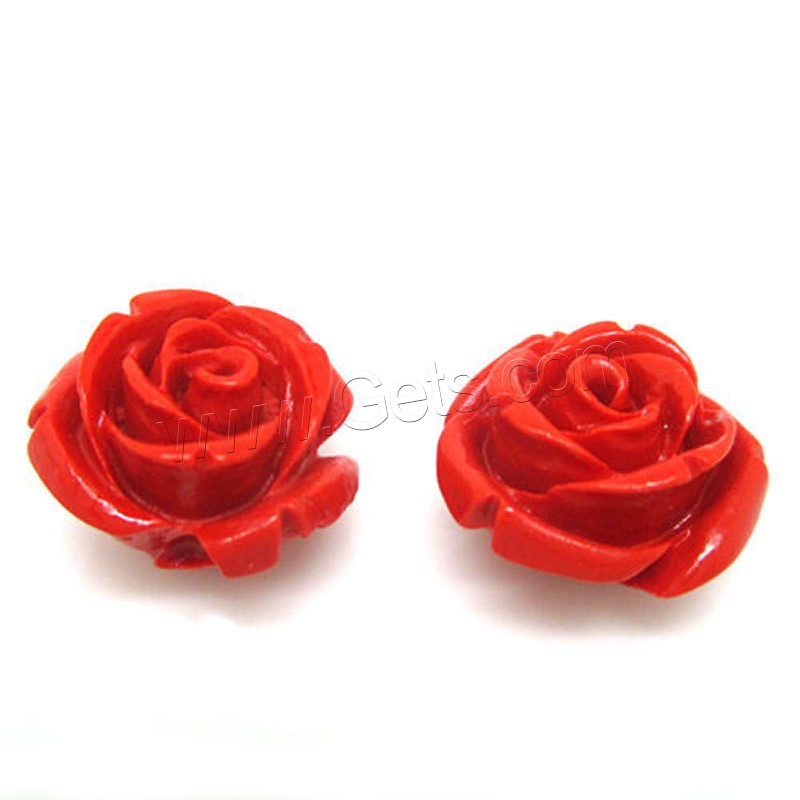 Cinnabar Beads, Flower, Carved, different size for choice, red, Hole:Approx 1-2mm, Sold By PC
