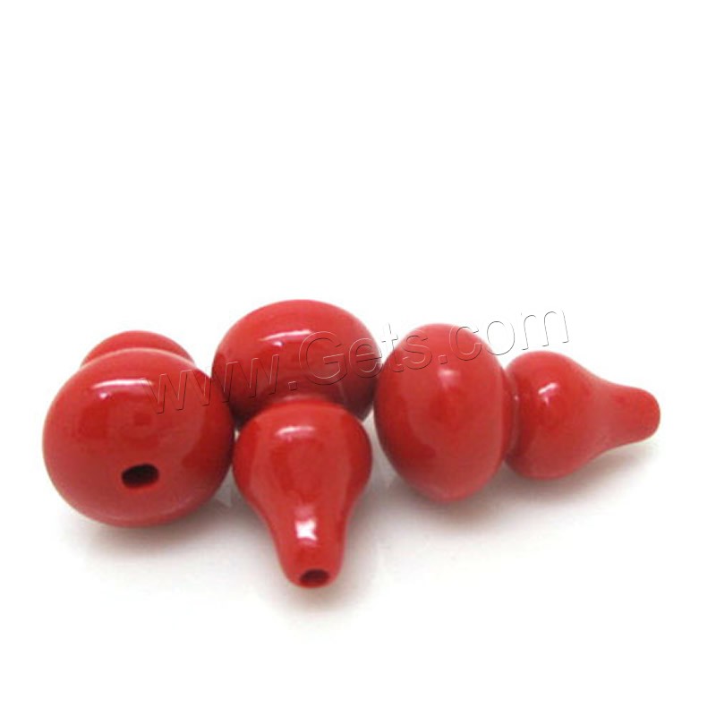 Cinnabar Beads, Calabash, different size for choice, red, Hole:Approx 1-2mm, Sold By PC