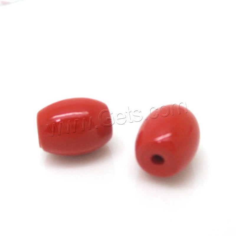 Cinnabar Beads, Drum, different size for choice, red, Hole:Approx 1-2mm, Sold By PC