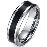Männer Wolfram Stahl Ring in Bulk, verschiedene Größen vorhanden & für den Menschen & Epoxy Aufkleber, 6mm, verkauft von PC