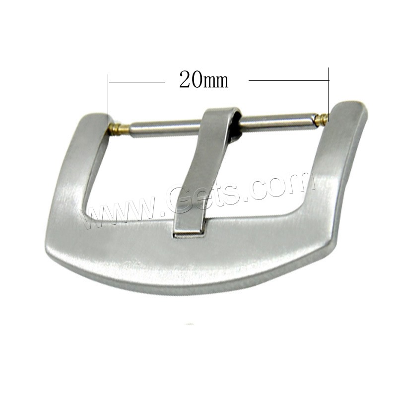 Acero inoxidable 201 Hebilla de Cinturon con Pin, diverso tamaño para la opción & cepillado, color original, 20mm, Vendido por UD