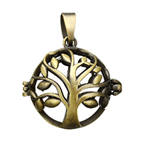 Brass Pregnant Ball Locket pendant Finding, Tree, plated, hollow Approx Inner Approx 18mm 