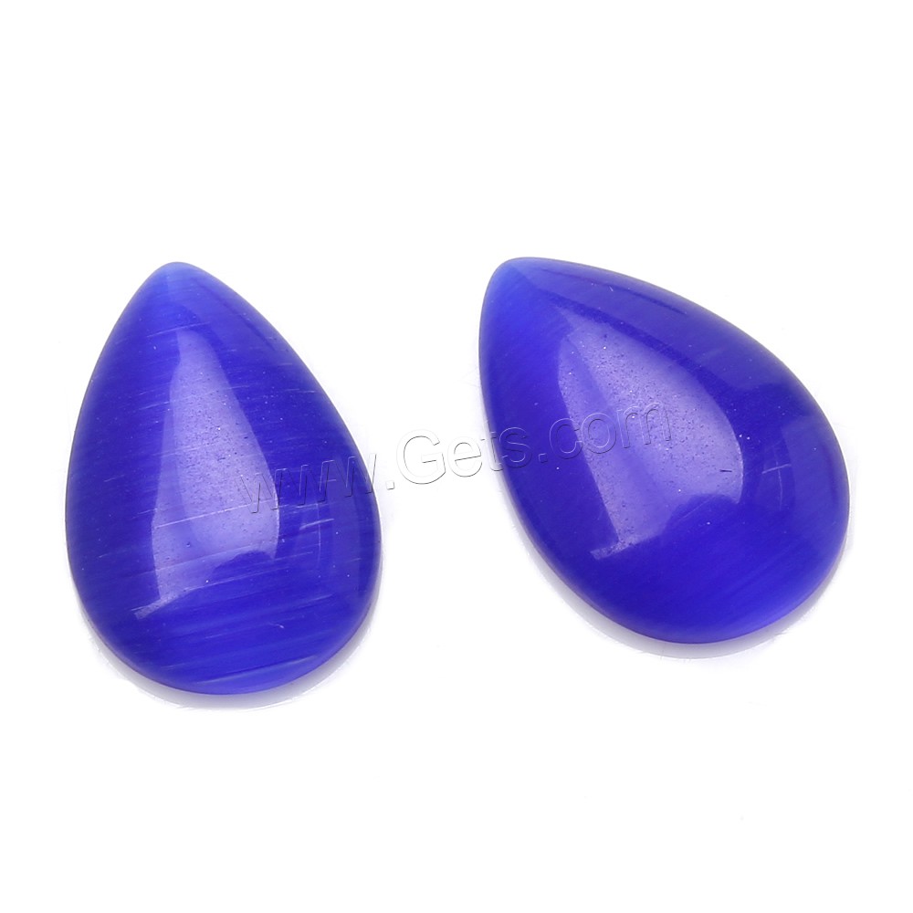 Cats Eye Cabochons, Teardrop, different size for choice & flat back, more colors for choice, 1000PCs/Bag, Sold By Bag
