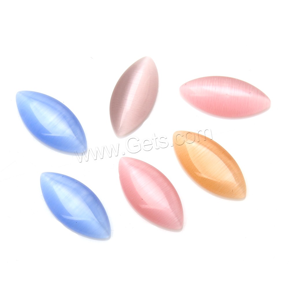Cats Eye Cabochons, Teardrop, different size for choice & flat back, more colors for choice, 1000PCs/Bag, Sold By Bag
