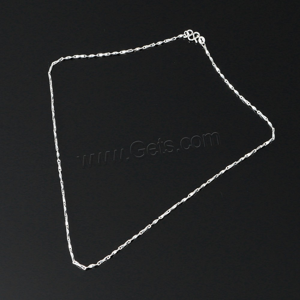 Collar de cadena de plata esterlina, 99%, longitud diferente para la opción & cadena de la barra, 7x1x1mm, Vendido por Sarta