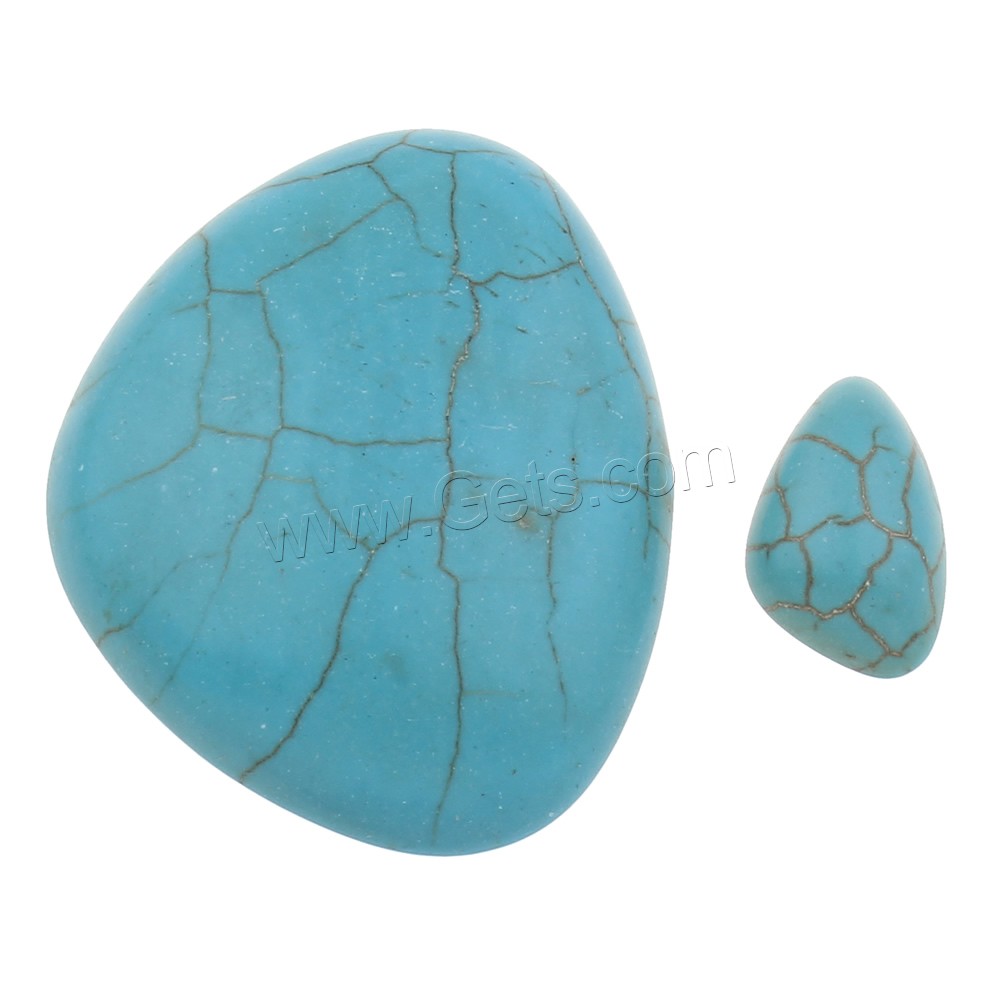 Synthetic Turquoise Cabochon, different size for choice & flat back, blue, Sold By Bag