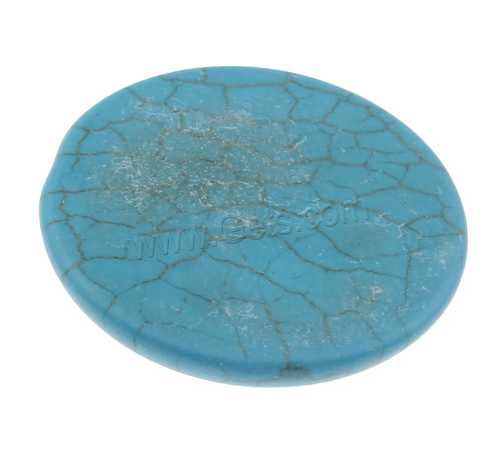 Synthetic Turquoise Cabochon, Round, different size for choice & flat back, blue, Sold By Bag