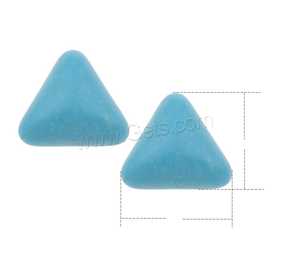 合成のターコイズ カボション, 合成トルコ石, 三角形, 異なるサイズの選択 & フラットバック, ブルー, 売り手 バッグ