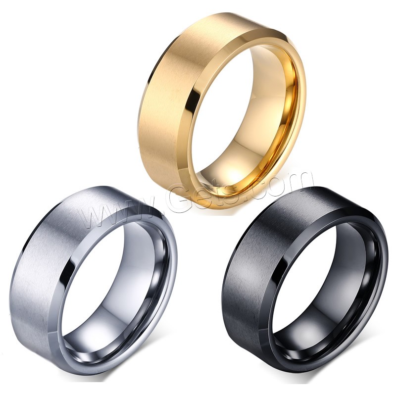 Tungsten Steel Finger Ring, plated, different size for choice & for man, more colors for choice, 8mm, Sold By PC