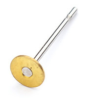 Stainless Steel Earring Stud Component, plated, two tone 