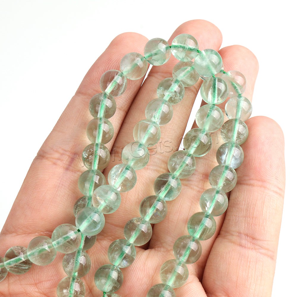 Green Fluorite Beads, Round, natural, different size for choice, Hole:Approx 0.5-1mm, Length:Approx 15 Inch, Sold By Strand