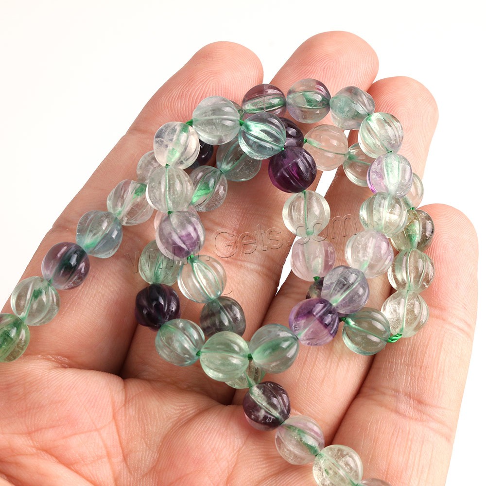 Green Fluorite Beads, Round, natural, different size for choice & corrugated, Hole:Approx 0.7-1mm, Length:Approx 15 Inch, Sold By Strand