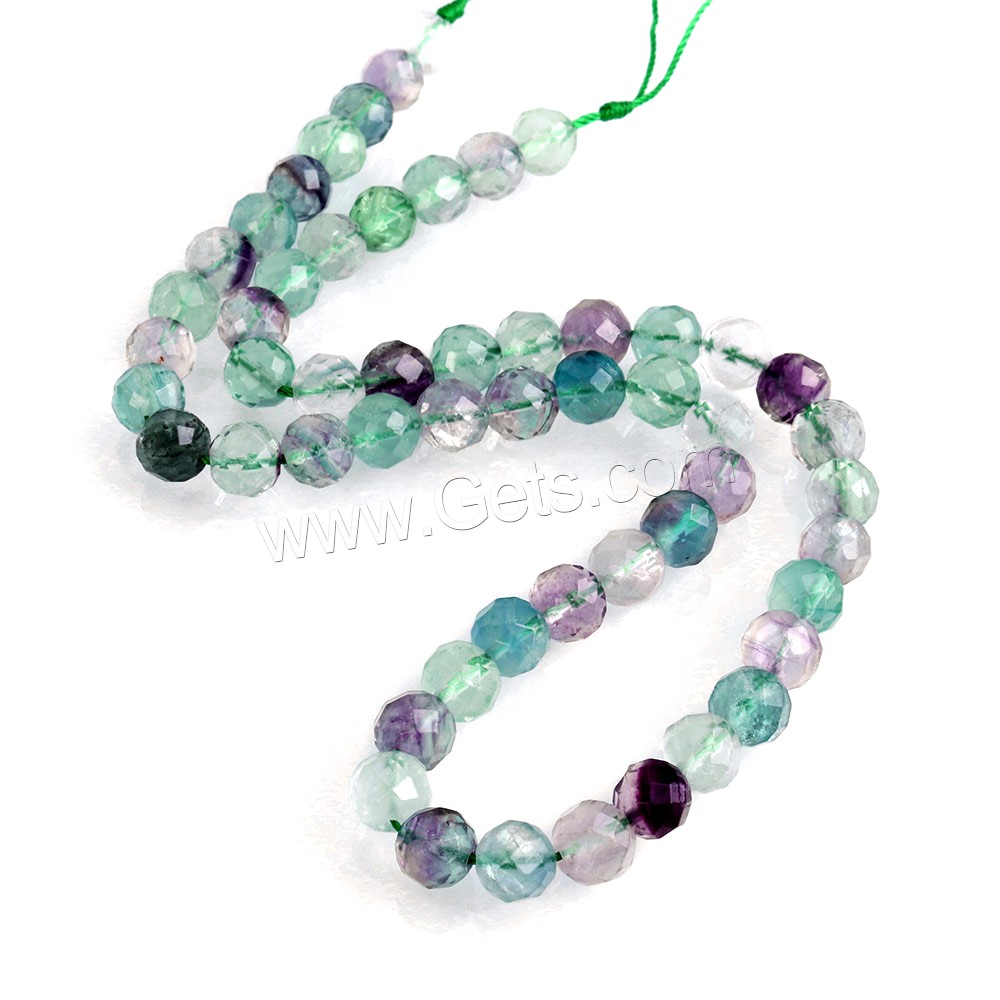 Green Fluorite Beads, Round, natural, different size for choice & faceted, Hole:Approx 0.7-1mm, Length:Approx 15 Inch, Sold By Strand