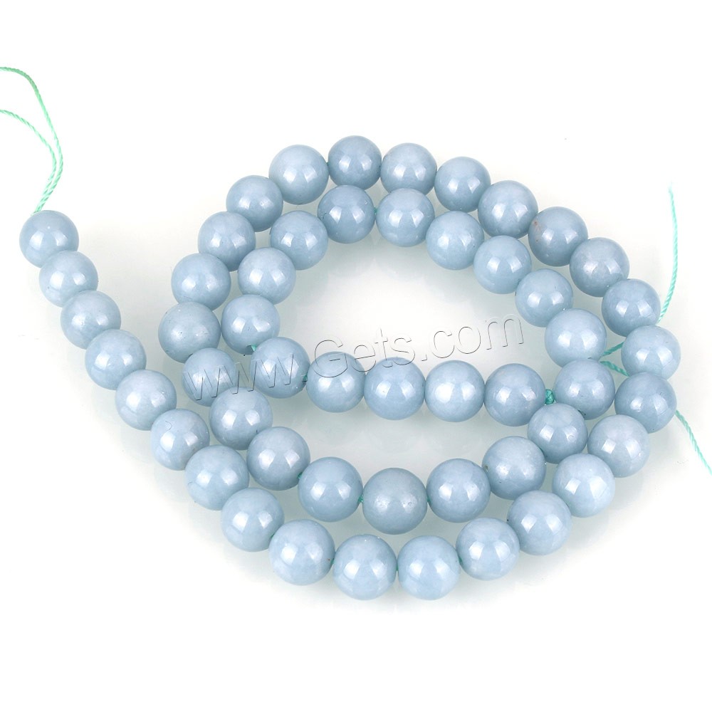 Edelstein Perle, rund, natürlich, verschiedene Größen vorhanden, Länge:ca. 16 ZollInch, verkauft von Strang