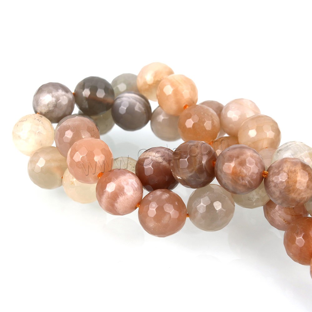 Natural Moonstone Beads, Round, different size for choice & faceted, Grade A, Length:Approx 15 Inch, Sold By Strand