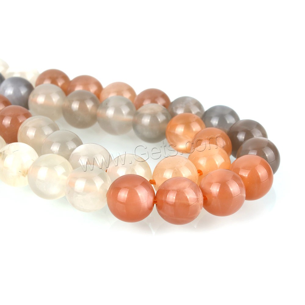 Natural Moonstone Beads, Round, different size for choice, Grade A, Length:Approx 15.5 Inch, Sold By Strand