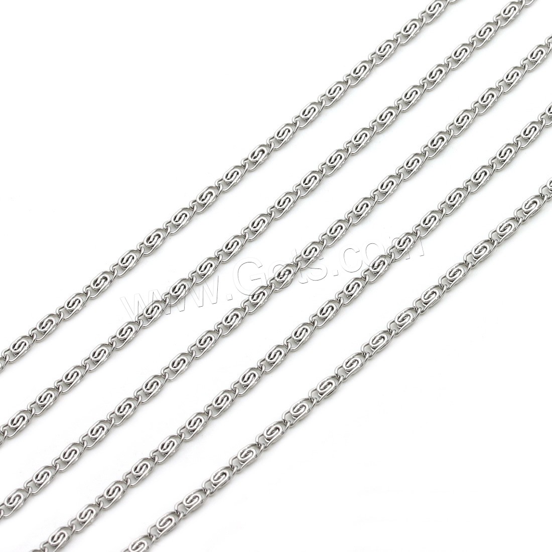Stainless Steel Valentino Chain, different size for choice, original color, 5m/Bag, Sold By Bag