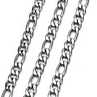 Stainless Steel Figaro Chain original color 