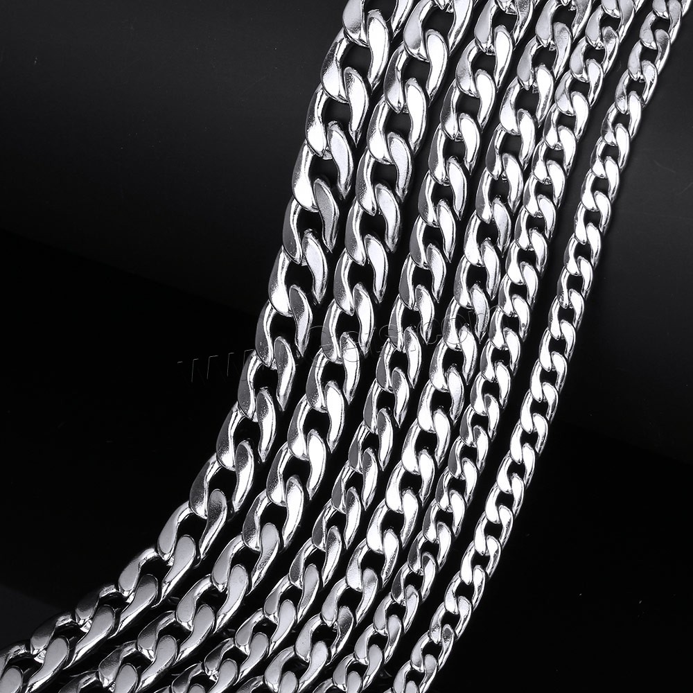 Уточнить ювелирные изделия нержавеющей стали Наборы, нержавеющая сталь, браслет & ожерелье, разный размер для выбора & Снаряженная цепь, оригинальный цвет, длина:Приблизительно 24 дюймовый, Приблизительно 8 дюймовый, продается указан