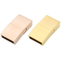 Rectangle Stainless Steel Magnetic Clasp, plated Approx [