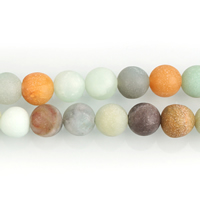 Perles amazonite, Rond, naturel, normes différentes pour le choix & givré Environ 1-1.5mm Environ 15.5 pouce, Vendu par brin
